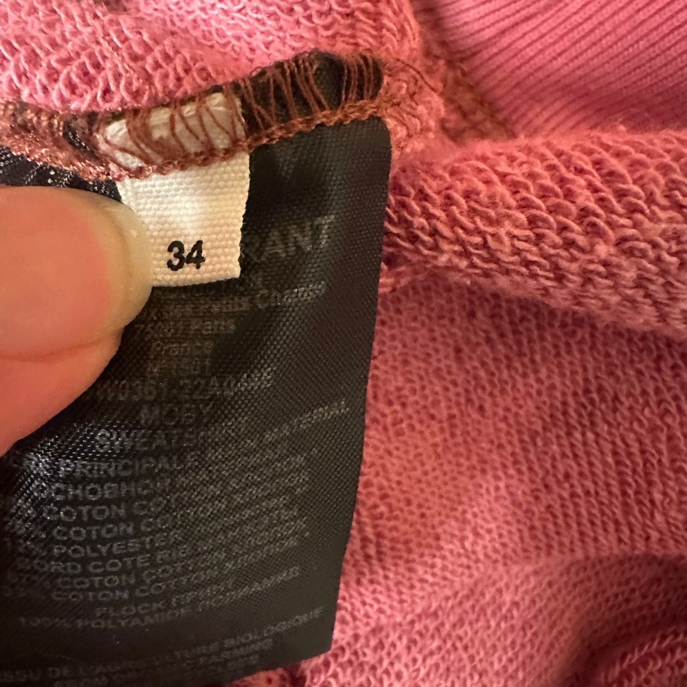Isabel Marant Etoile Pink Logo Sweatshirt in rosewood pink size 34/XS - Picture 7 of 7